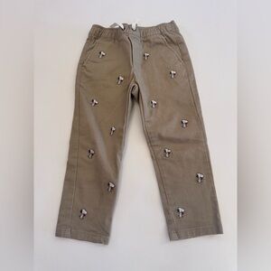 Janie and Jack Tan Character Print Pants
